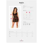 Medilla Nightgown and Thong Set – Black – M — Photo 7