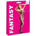 Cottelli Fantasy кружевной и сетчатый костюм catsuit с подвязками – чёрный – S-L — Фото 1