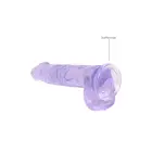 Realistic Dildo with Balls and Suction Cup – 17 cm (6.7″) – Purple — Photo 4