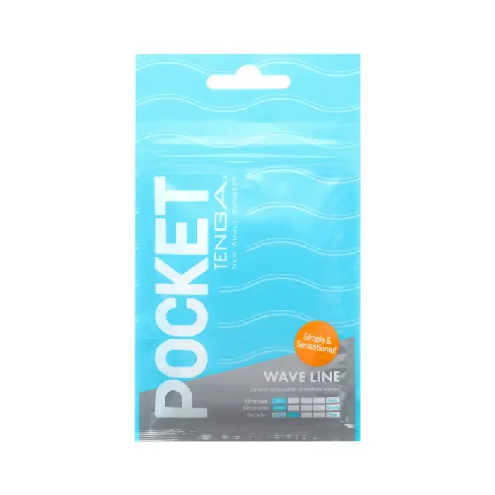 Tenga Pocket Wave Line - Compact Flexible Intimate Device – Clear