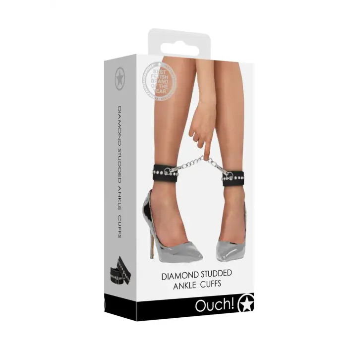 Diamond Studded оковы для ног – чёрные