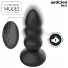 Addicted Toys вращающийся вибрирующий анальный плаг с LED пультом управления – 11.9 cm – черный — Фото 4