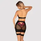 Obsessive Rosenty nėrinių ir tinklelio komplektas – rožinis – XS/S — Nuotrauka 2