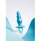 B-Vibe Bounce Plug – 18–20 cm – Tirkīza – Blue Foto 2