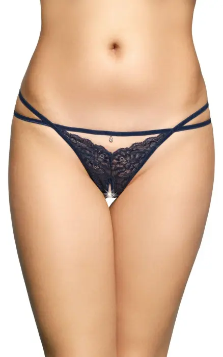 Lace G-String – Blue – S