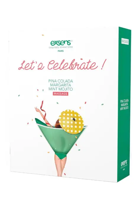 EXSENS Let's Celebrate! подарочный набор гурмэ-гелей для массажа – 3 x 30 мл