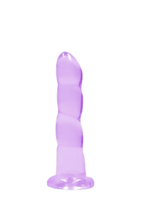 Netikras dildo su siurbtuku – 17 cm (7″) – Violetinė Photo