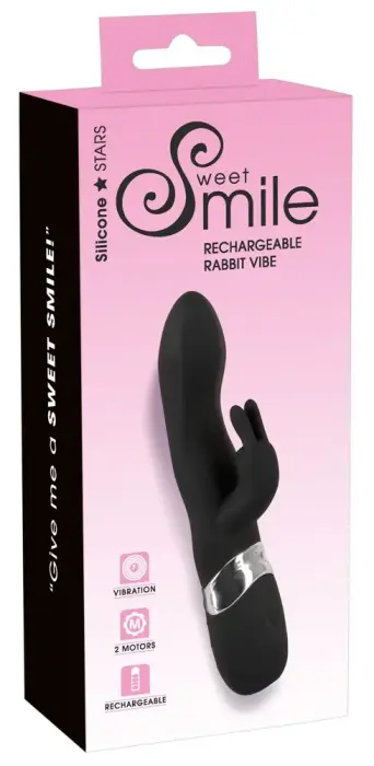 Sweet Smile перезаряжаемый кролик-вибратор – 21 cm (8.3″) – розовый