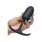 Premium silikona anālais spraudnis ar svaru un tekstūru – M – 10-15 cm – Melns — Foto 5