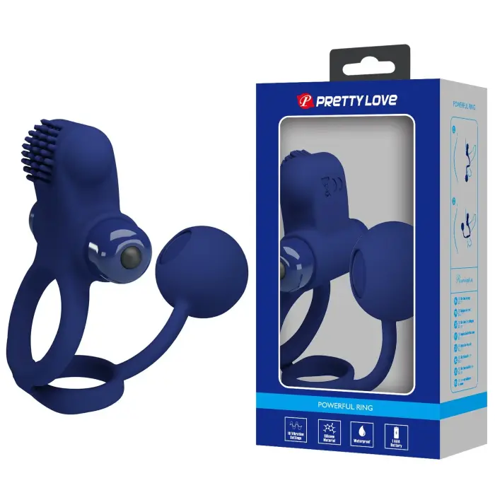 PRETTY LOVE - Powerful vibrating cock ring with 10 vibration functions