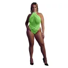 Neon Green Halter Neck Bodysuit – Plus Size — Photo 7