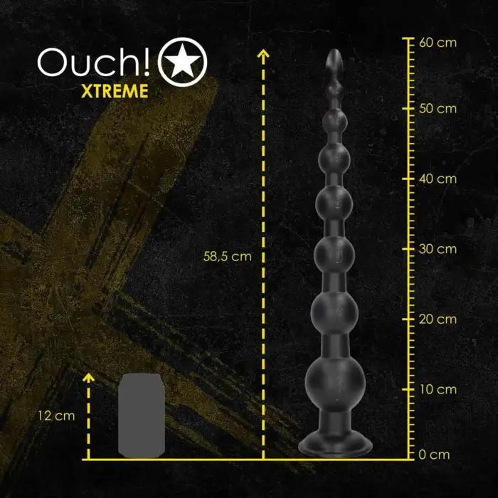 Dominant Drill анальная пробка – 55.5 cm – черный