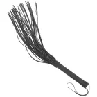 Fetish Submissive dirbtinės odos jojimo botaginė 28 cm – juoda — Nuotrauka 3