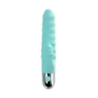 Рельефный вибратор с клиторальной стимуляцией Flovetta Flax – 17.5 cm (6.9″) – зеленый — Фото 5
