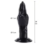 Hand Fucker XL dildo – 24 cm (9.4″) – Melns — Foto 1