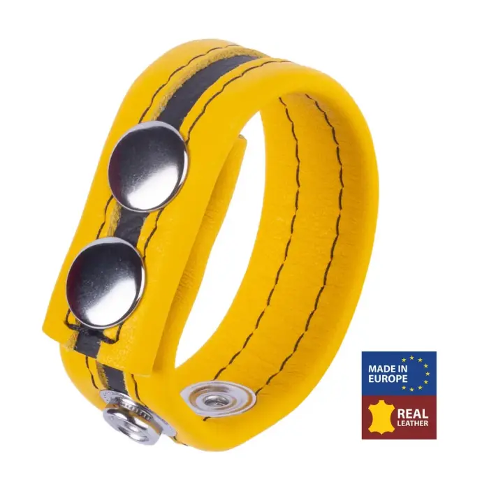 Tippy reguleeritav nahast intiimne lint – kollane – 2.3 cm