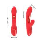 Nirvana Raudonas trijų taškų triušio vibratorius – 22.4 cm (8.8″) — Nuotrauka 3