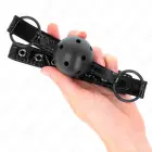 KINK Diamond Ball System 4.5 cm – Adjustable Silicone Gag, Black — Photo 4