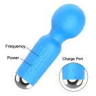 Uzlādējams mini vibrators ar 20 funkcijām – rozā — Foto 7