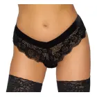 Cottelli Lingerie Lace Briefs with Decorative Chain – Black – M — Photo 2