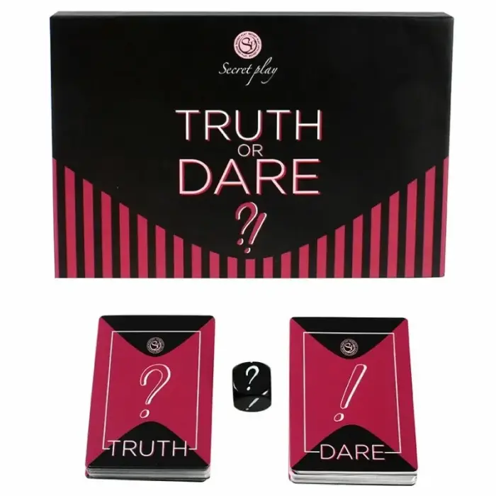 Secretplay Truth or Dare Game Set ES/EN - 80 Challenge Cards & Dice