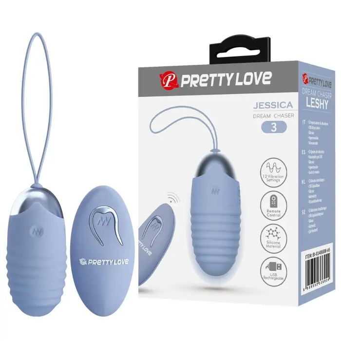 PRETTY LOVE Jessica Dream Chaser 3 Виброяйцо с беспроводным пультом – синий