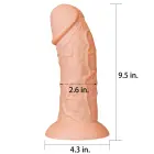 LoveToy Legendary Realistic Curved Dildo – reālistisks dildo – PVC – miesas krāsa – 24,1 cm — Foto 2