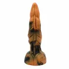 POWER MONSTERS Tyrannosaurus – fantazinis silikoninis dildo – dviejų spalvų – rudas ir juodas – 20,5 cm / Ø 5 cm — Nuotrauka 3