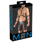 Svenjoyment Bondage – men's harness pants set with chest harness and 4 restraints – black – M — Photo 1