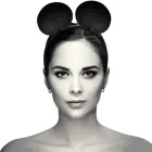 Coquette Chic Desire vegan leather mouse ears headband – black — Photo 2