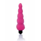 Lance vibruojantis medicininio silikono analinis dildo – 10 cm (4″) – Rožinis — Nuotrauka 2