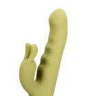 Itin minkštas besisukantis triušio vibratorius – 18 cm (7″) – žalias — Nuotrauka 8