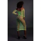 Neon Green Long Sleeve Crop Top and Long Skirt Set – One Size — Photo 4