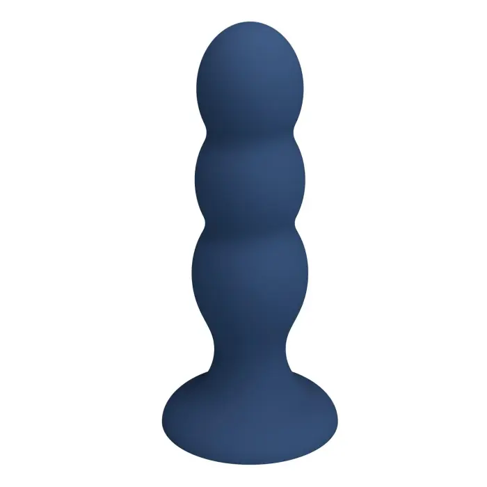 Mr. Play metalinis ir skysto silikono analinis kištukas su 3 metaliniais rutuliukais – 4.5+ cm – Black Photo