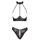 Cottelli LINGERIE Open Cup Bra Set with Crotchless Briefs – Black – XL — Photo 6