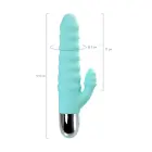 Рельефный вибратор с клиторальной стимуляцией Flovetta Flax – 17.5 cm (6.9″) – зеленый — Фото 10