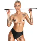 Bad Kitty Crop Set – handle + flogger, crop & cane – black — Photo 6