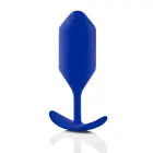 b-Vibe Snug Plug 4 анальная пробка – 14 см – Синий — Фото 2