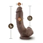 COVERBOY The Mechanic Chocolate – reālistisks TPE dildo ar piesūcekni – šokolādes krāsā – 22,8 cm — Foto 4