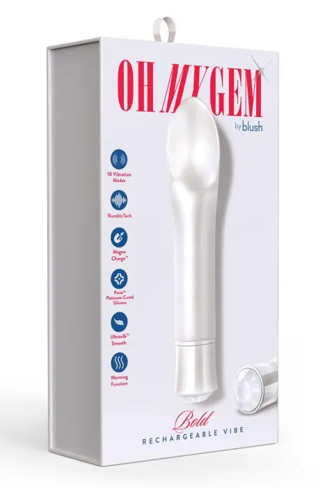 OH MY GEM BOLD SILVER вибратор – 18 cm (7″)