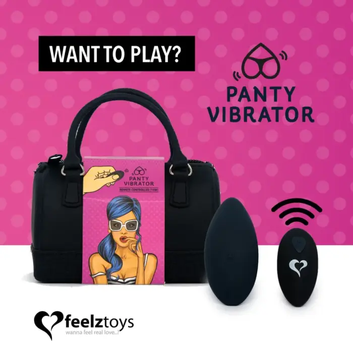 FeelzToys Panty Vibe носимый вибратор – 10 см (4″) – черный