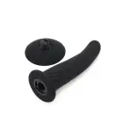 Silikoonist iminapaga dildo – 15 cm (6″) – Must — Foto 2