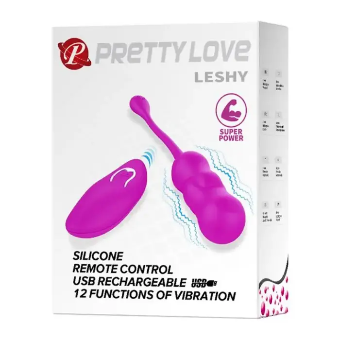 PRETTY LOVE LESHY виброяйцо с беспроводным пультом управления и 12 функциями