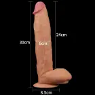 LoveToy Legendary – lielmēra reālistisks dildo – ādas tonis – 11" — Foto 8