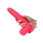 Dziļi rūcošs un automātiski kustīgs dildo – 17.75 cm (7″) – Rozā — Foto 8