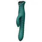 Mose 2 кролик-вибратор с функцией толчков и подогревом – 26 cm (10.1″) – зеленый — Фото 1