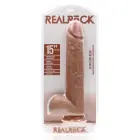 Extra Large Straight Dildo with Balls and Suction Cup – 38 cm (15″) – Skin — Photo 1