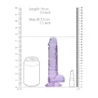 Realistic Dildo with Balls and Suction Cup – 18 cm (7″) – Purple — Photo 5