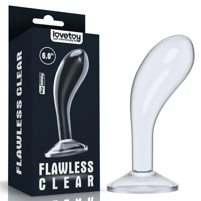 LoveToy Flawless Clear Prostate Plug – простатическая пробка – прозрачный – 15,2 см