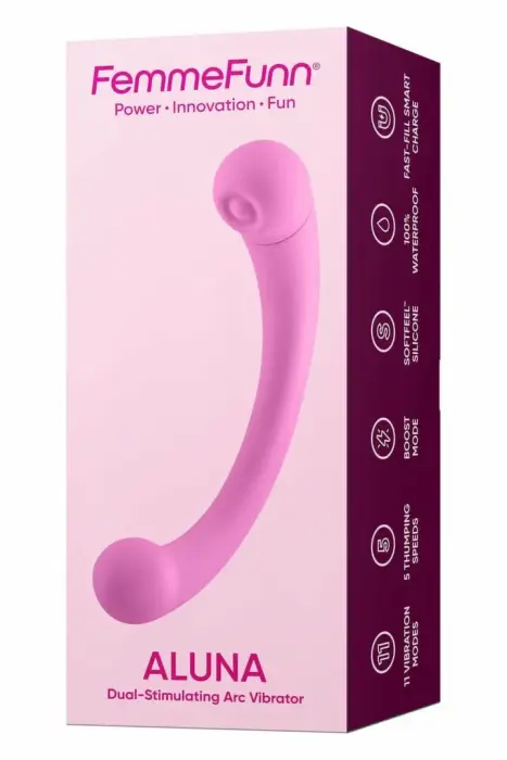 FemmeFunn Aluna устройство двойной стимуляции – розовый – SOFTFEEL™ – 20,2 см – водонепроницаемый